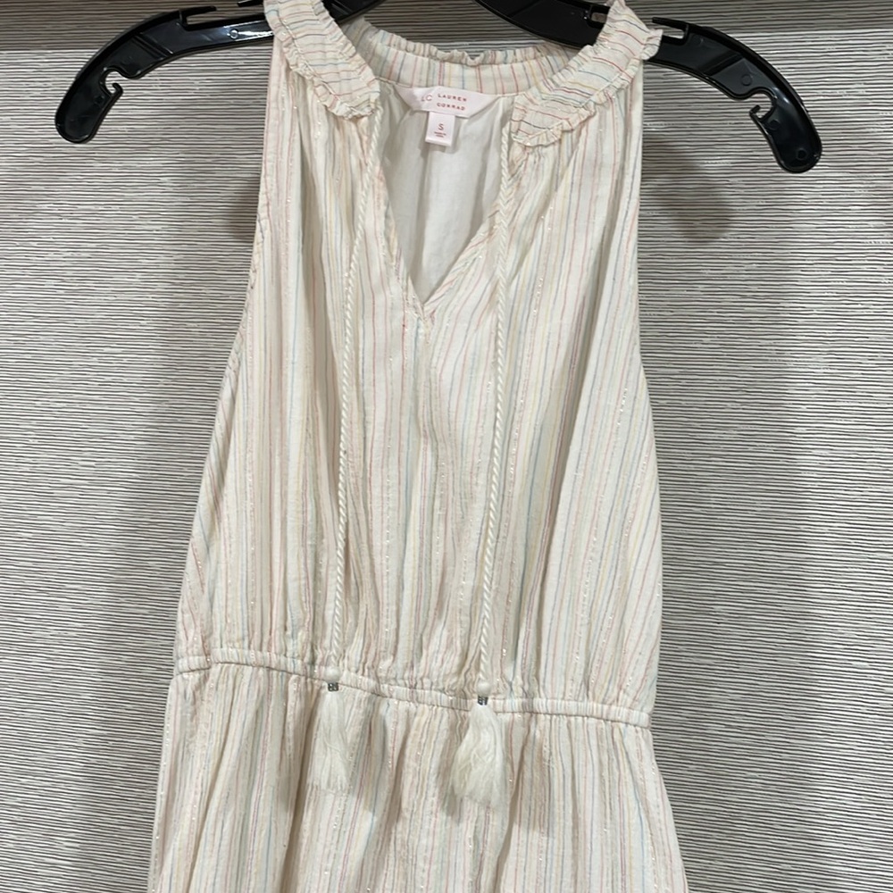 Striped High Low Dress